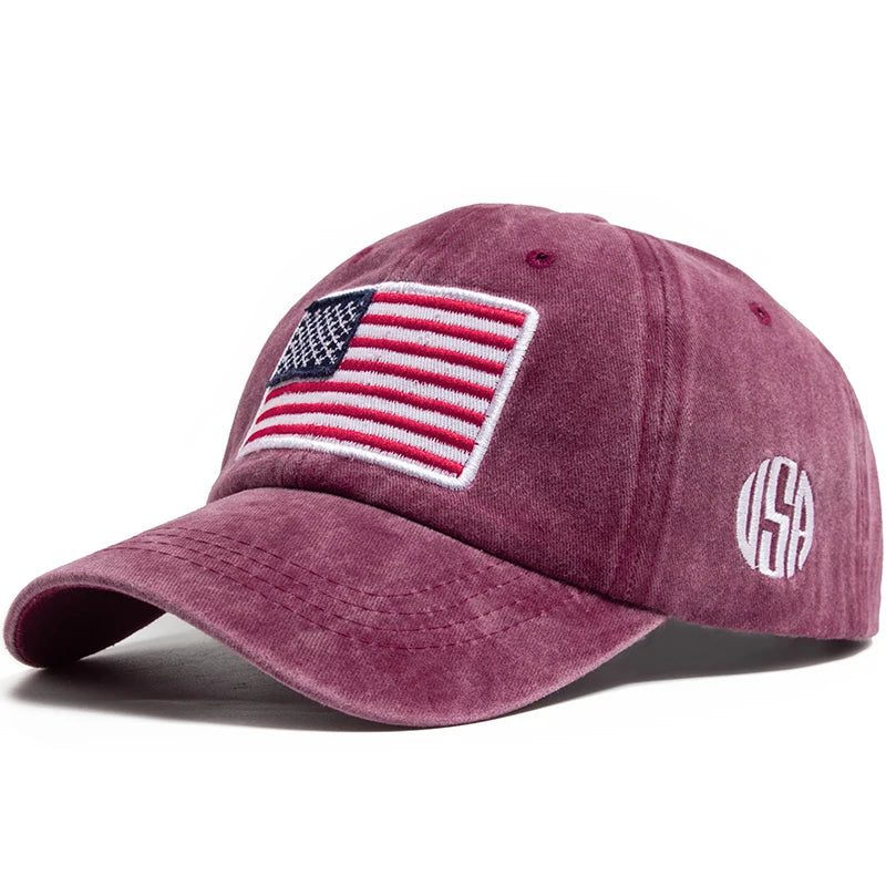 Retro American USA Flag - Cap