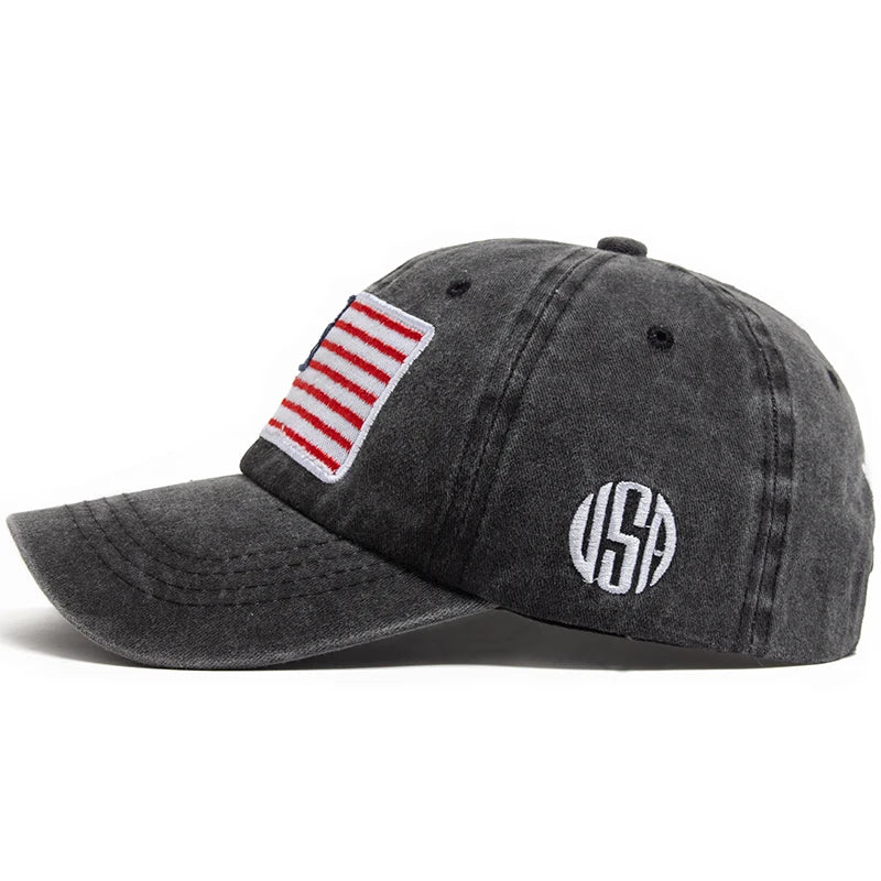 Retro American USA Flag - Cap