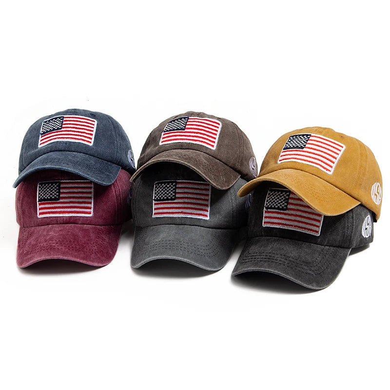 Retro American USA Flag - Cap