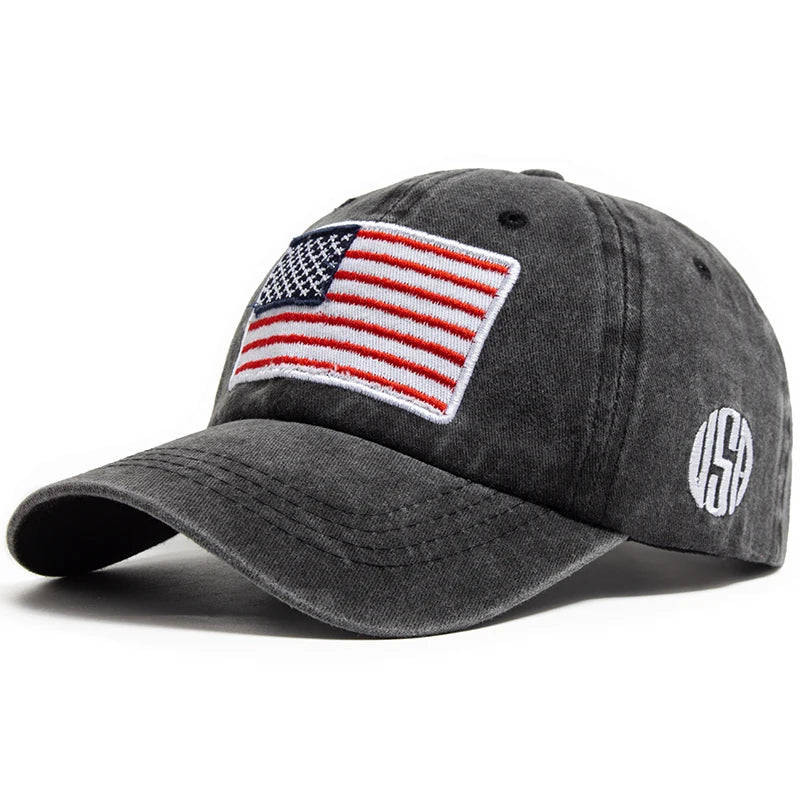 Retro American USA Flag - Cap