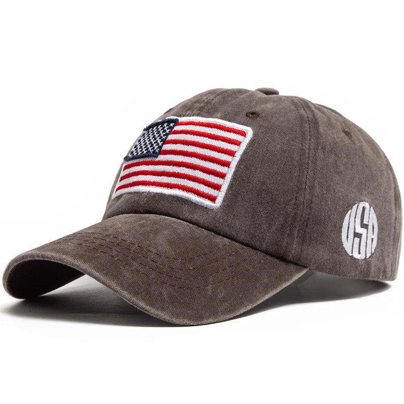 Retro American USA Flag - Cap